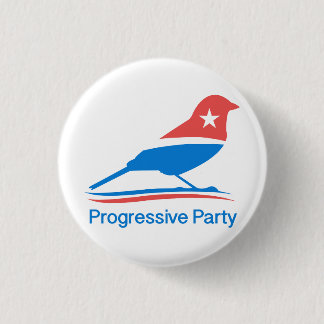 Badge Rond 2,50 Cm Bouton de Parti Progressiste petit