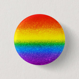 Badge Rond 2,50 Cm Bouton de Parties scintillant de fierté LGBT Arc-