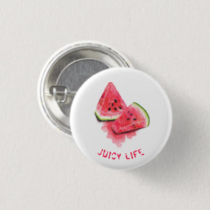 Badge Rond 2,50 Cm Bouton de pastèque Rouge sucré Juicy Tasty Pièces