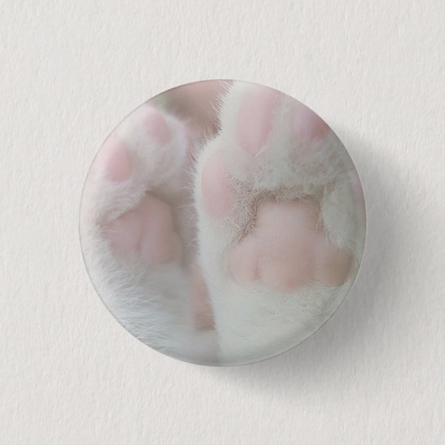 Badge Rond 2,50 Cm bouton de pattes de minou (Devant)