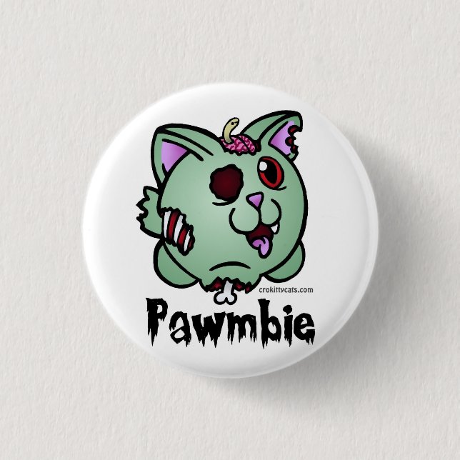 Badge Rond 2,50 Cm Bouton de Pawmbie (Devant)