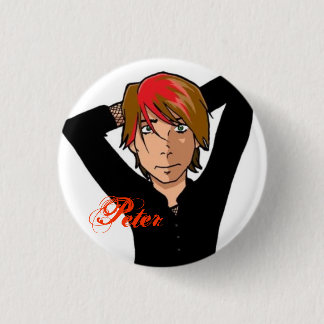 Badge Rond 2,50 Cm Bouton de Peter