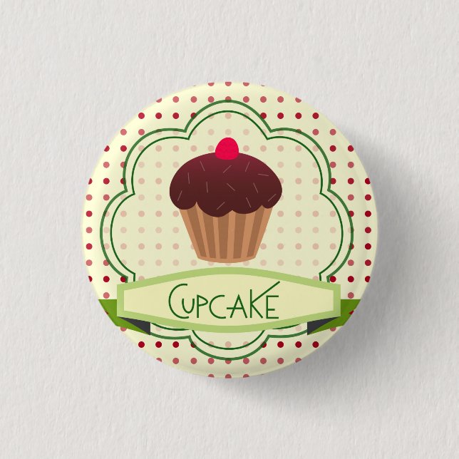 Badge Rond 2,50 Cm Bouton de petit gâteau (Devant)
