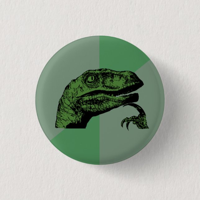 Badge Rond 2,50 Cm Bouton de Philosoraptor (Devant)