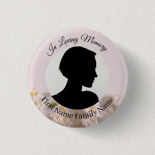 Badge Rond 2,50 Cm Bouton de photo commémoratif de fleur sauvage