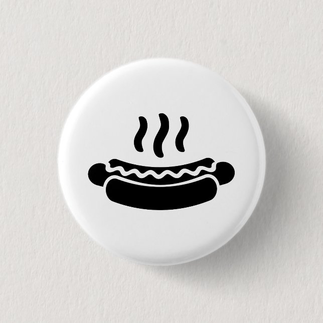 Badge Rond 2,50 Cm Bouton de pictogramme "de hot-dog" (Devant)