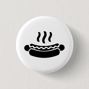 Badge Rond 2,50 Cm Bouton de pictogramme "de hot-dog"