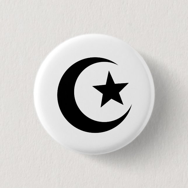 Badge Rond 2,50 Cm Bouton de pictogramme de mosquée (Devant)