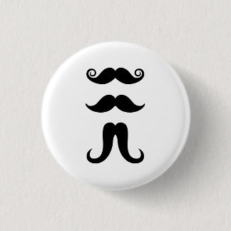 Badge Rond 2,50 Cm Bouton de pictogramme de moustaches