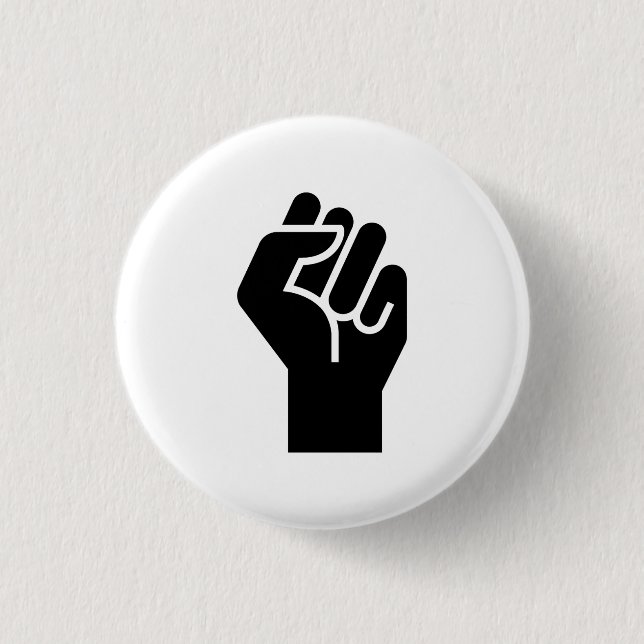 Badge Rond 2,50 Cm Bouton de pictogramme de "protestation" (Devant)