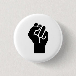 Badge Rond 2,50 Cm Bouton de pictogramme de "protestation"