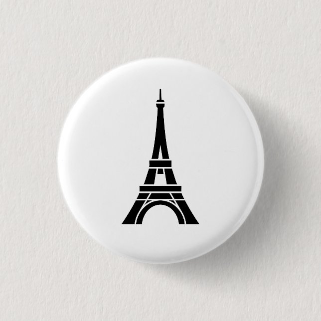 Badge Rond 2,50 Cm Bouton de pictogramme de Tour Eiffel (Devant)