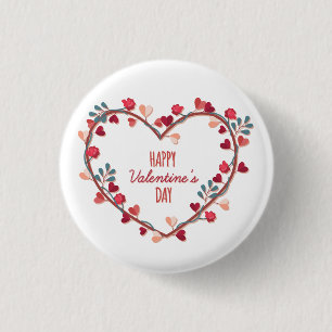Badge Rond 2,50 Cm Bouton de Pin de la guirlande de coeurs de