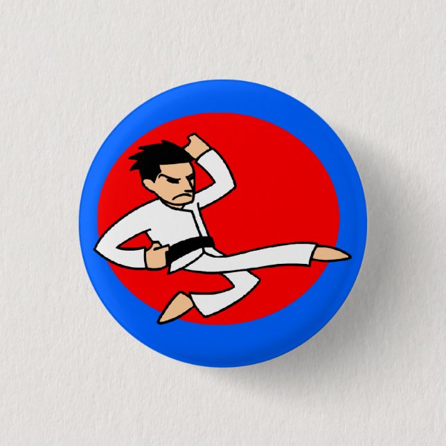 Badge Rond 2,50 Cm Bouton de pinback d'arts martiaux de dynamite (Devant)