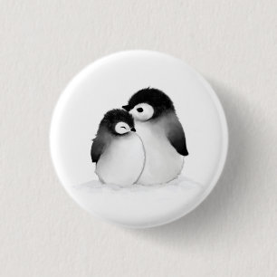 Badge Rond 2,50 Cm Bouton de pingouin