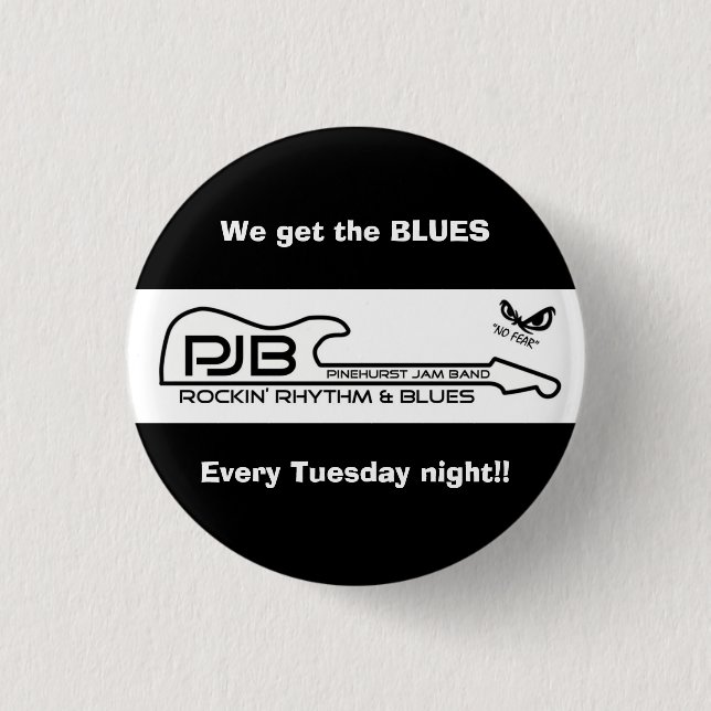 Badge Rond 2,50 Cm Bouton de PJB (Devant)