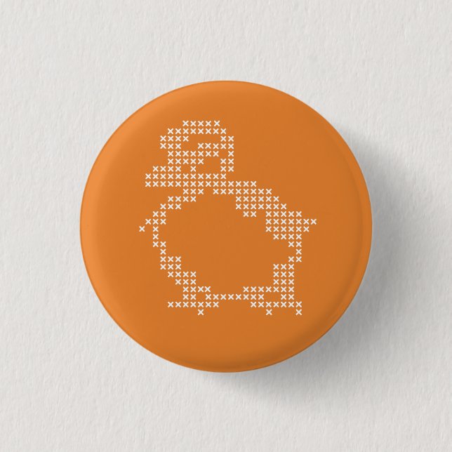 Badge Rond 2,50 Cm bouton de point de croix (Devant)