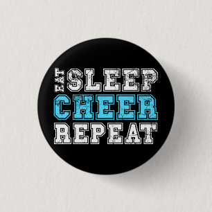 Badge Rond 2,50 Cm Bouton de Pom-pom girl Répéter le Cheer du sommeil