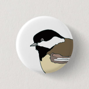 Badge Rond 2,50 Cm Bouton de poulet pour les amateurs d'oiseaux