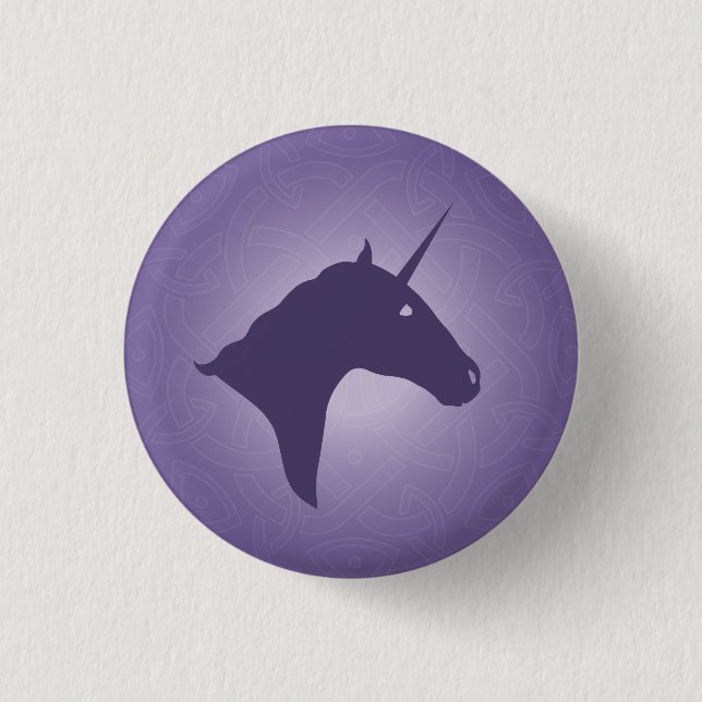 Badge Rond 2,50 Cm Bouton de pourpre de licorne (Devant)
