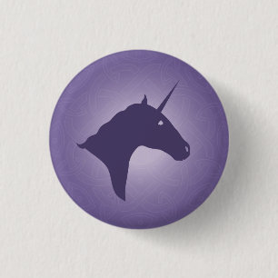 Badge Rond 2,50 Cm Bouton de pourpre de licorne