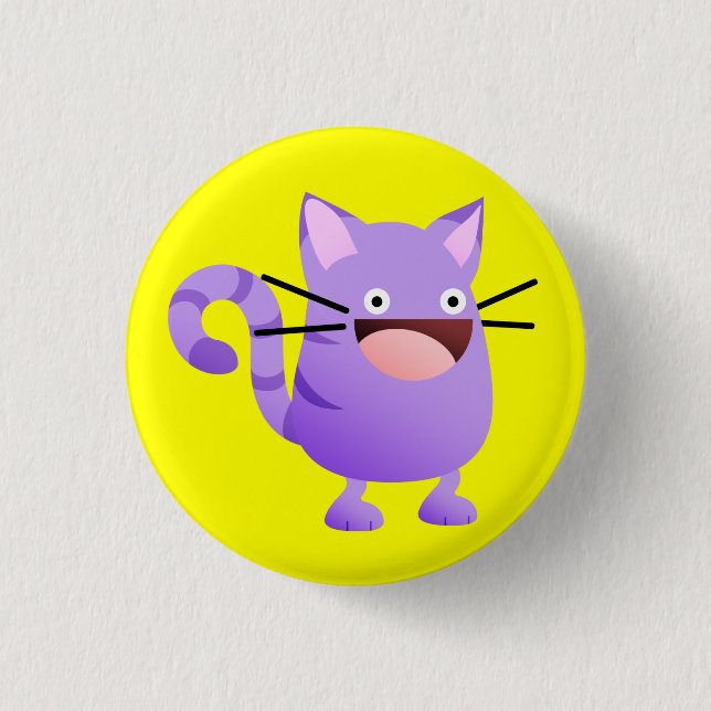 Badge Rond 2,50 Cm Bouton de pourpre de rebond de Kitty (Devant)