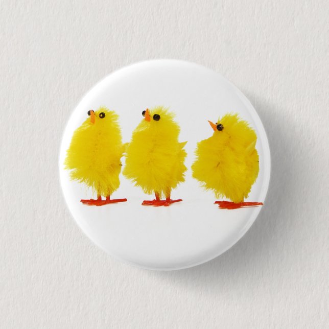 Badge Rond 2,50 Cm Bouton de poussins de Pâques (Devant)