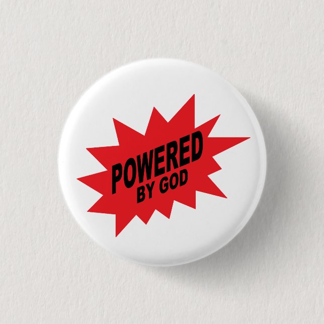 Badge Rond 2,50 Cm Bouton de puissance de Dieu (Devant)