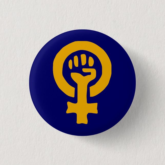 Badge Rond 2,50 Cm Bouton de puissance de femme (Devant)