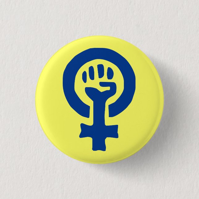 Badge Rond 2,50 Cm Bouton de puissance de femme (Devant)
