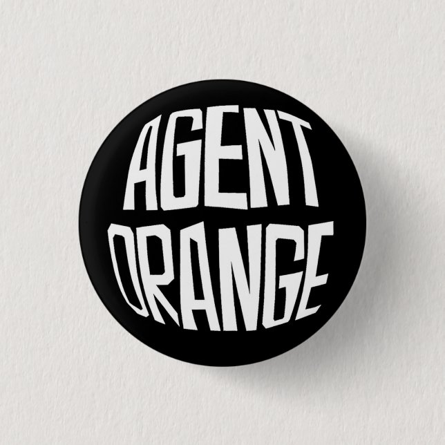 Badge Rond 2,50 Cm Bouton de punk de logo d'Agent Orange "Fisheye" (Devant)