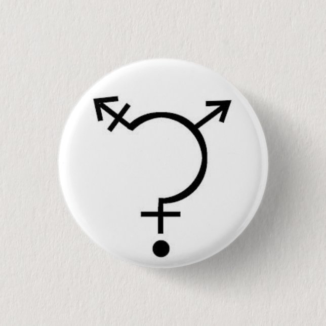 Badge Rond 2,50 Cm Bouton de question de genre (Devant)