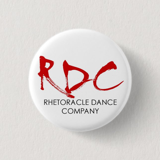 Badge Rond 2,50 Cm Bouton de RDC (Devant)