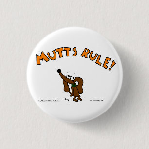 Badge Rond 2,50 Cm Bouton DE RÈGLE MOYEN MUTTS