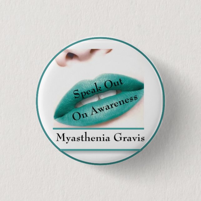 Badge Rond 2,50 Cm Bouton de sensibilisation Myasthenia Gravis (Devant)