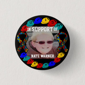 Badge Rond 2,50 Cm Bouton de sensibilisation sur l'autisme de Nate