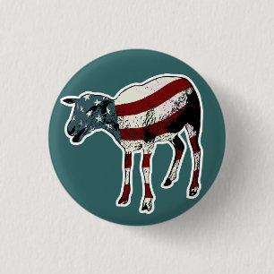 Badge Rond 2,50 Cm Bouton de Sheeple d'Américain