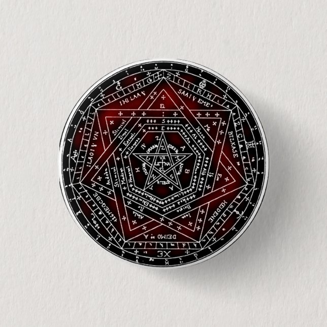 Badge Rond 2,50 Cm Bouton de Sigillum Dei Aemeth (Devant)