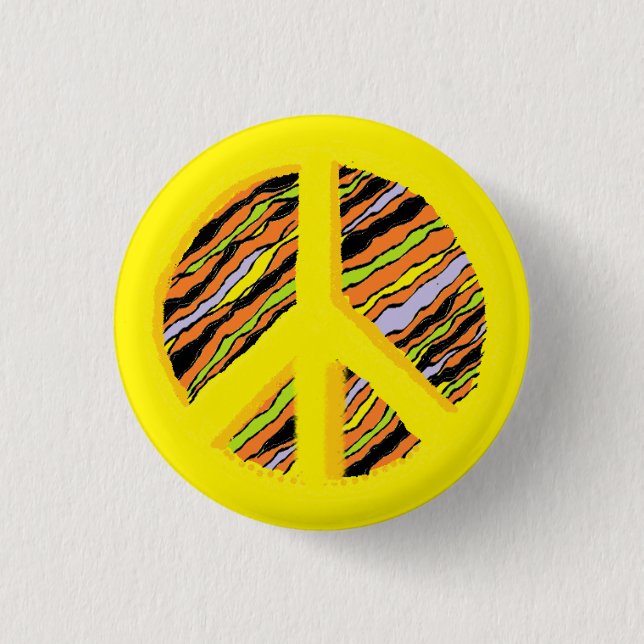 Badge Rond 2,50 Cm Bouton de signe de paix (Devant)