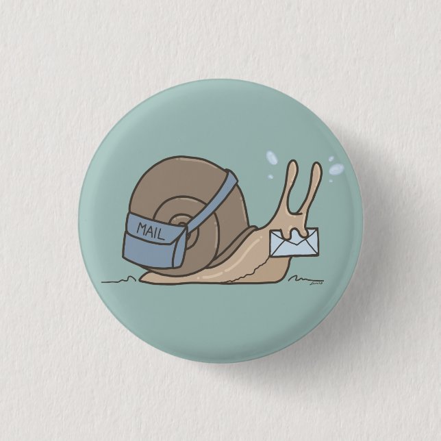 Badge Rond 2,50 Cm Bouton de snail mail (Devant)