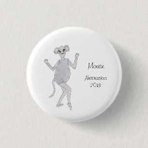 Badge Rond 2,50 Cm Bouton de souvenir de casse-noix de souris