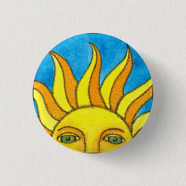 Badge Rond 2,50 Cm Bouton de Sun d'été (Devant)