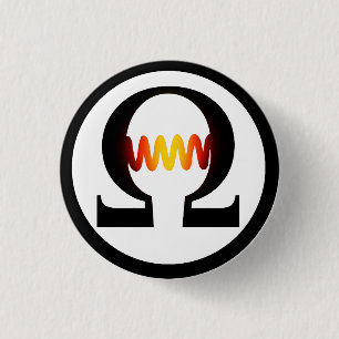 Badge Rond 2,50 Cm Bouton de symbole d'ohm