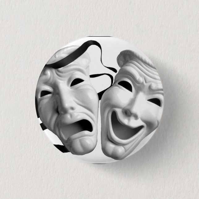 Badge Rond 2,50 Cm Bouton de théâtre (Devant)