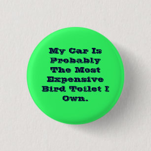 Badge Rond 2,50 Cm Bouton de toilette d'oiseau