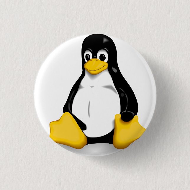 Badge Rond 2,50 Cm Bouton de Tux (Devant)