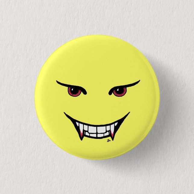 Badge Rond 2,50 Cm Bouton de vampire (Devant)