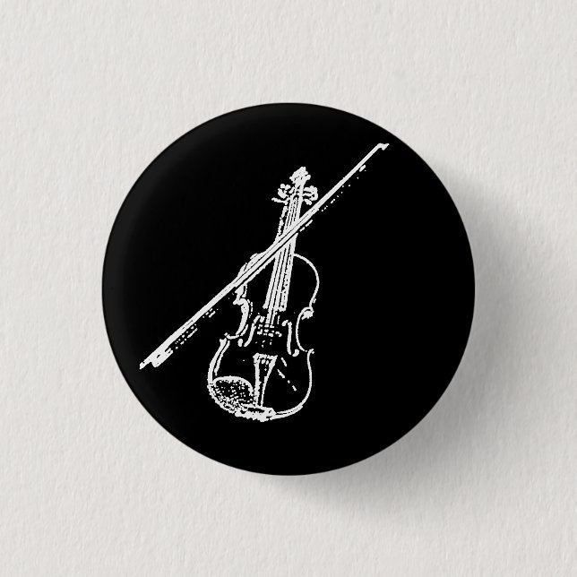 Badge Rond 2,50 Cm Bouton de violon - tordu/a érodé - B/W (Devant)