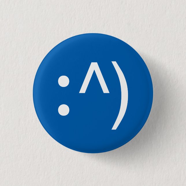 Badge Rond 2,50 Cm Bouton de visage de code de geek (Devant)