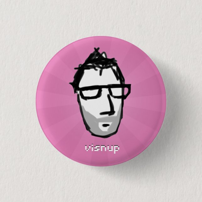 Badge Rond 2,50 Cm bouton de visnup (magenta) (Devant)